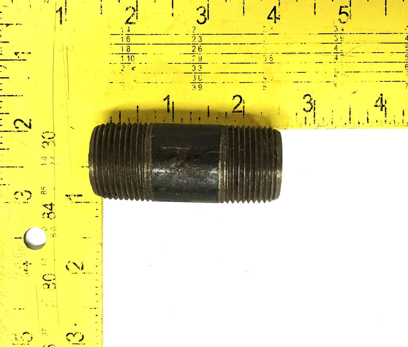 Unbranded 3/4 Inch 14TPI Black Steel Pipe Nipple 2-1/2 Inch [Lot of 6] NOS