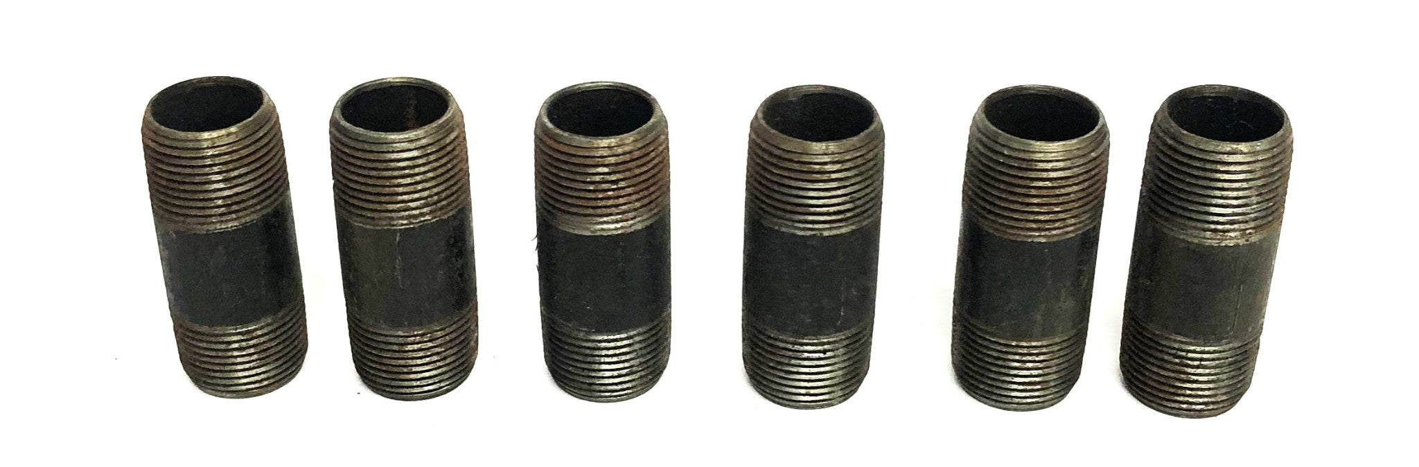 Unbranded 3/4 Inch 14TPI Black Steel Pipe Nipple 2-1/2 Inch [Lot of 6] NOS
