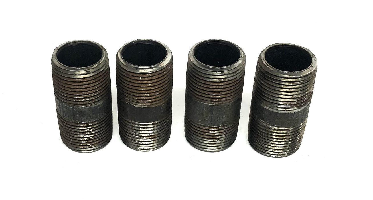 Unbranded 3/4 Inch 14TPI Black Steel Pipe Nipple 2 Inch [Lot of 4] NOS