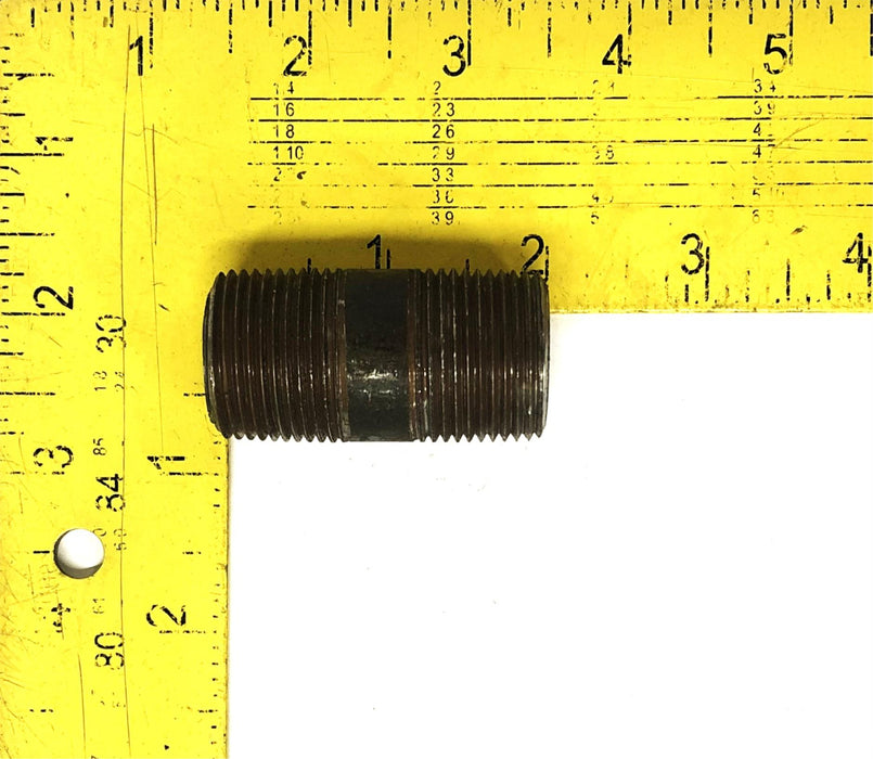 Unbranded 3/4 Inch 14TPI Black Steel Pipe Nipple 2 Inch [Lot of 4] NOS