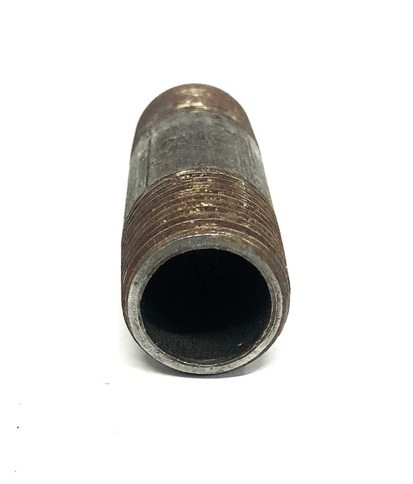 Unbranded 1/2 Inch 14TPI Black Steel Pipe Nipple 2-1/2 Inch [Lot of 5] NOS