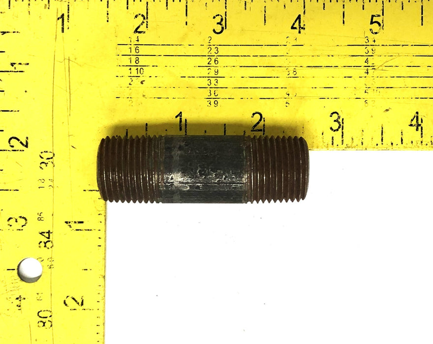 Unbranded 1/2 Inch 14TPI Black Steel Pipe Nipple 2-1/2 Inch [Lot of 5] NOS