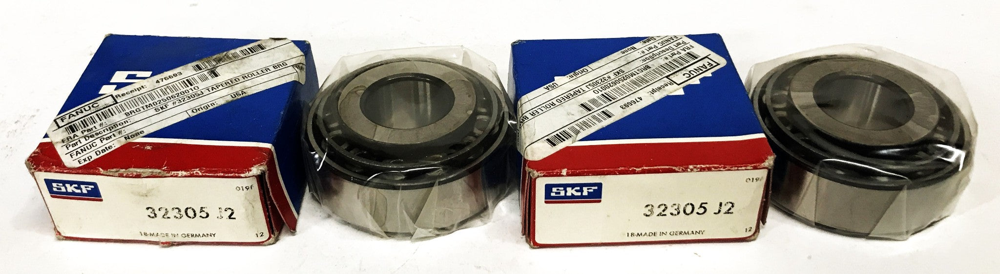 SKF Tapered Roller Bearing Cone and Cup 32305J2 [Lot of 2] NOS