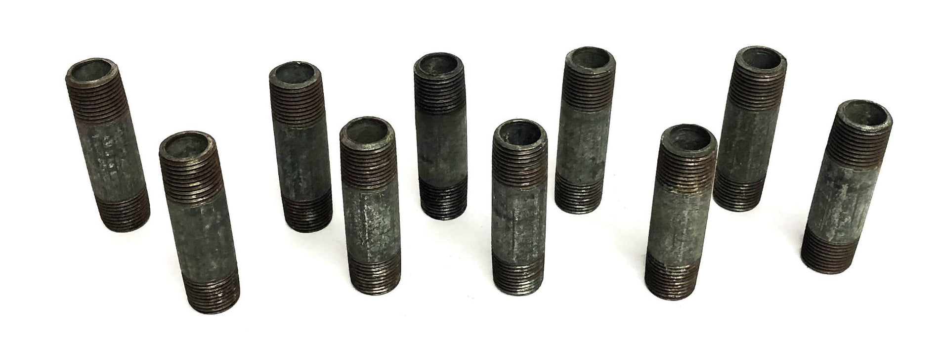 Unbranded 3/4 Inch 14TPI Black Steel Pipe Nipple 3 Inch [Lot of 10] NOS