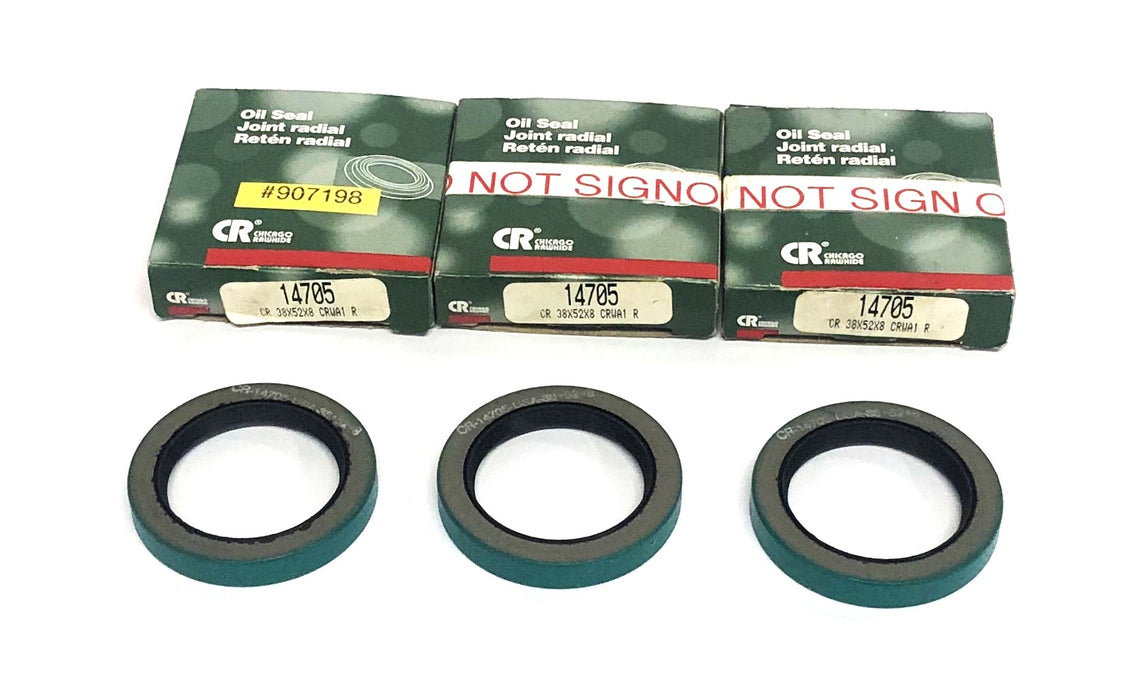 Chicago Rawhide Oil Seal 14705 [Lot of 3] NOS