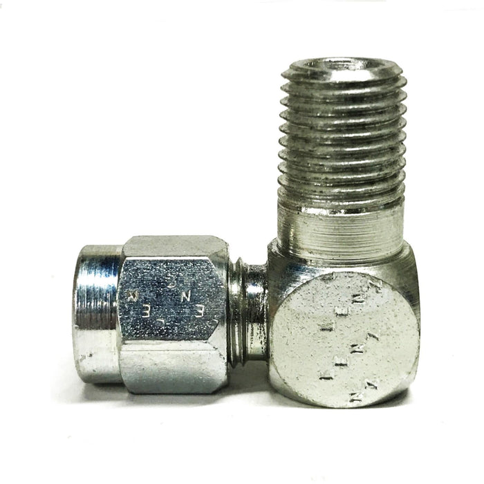 Lenz 1/4 inch Male to 1/4 inch Tube Compression Elbow Fitting [Lot of 6] NOS