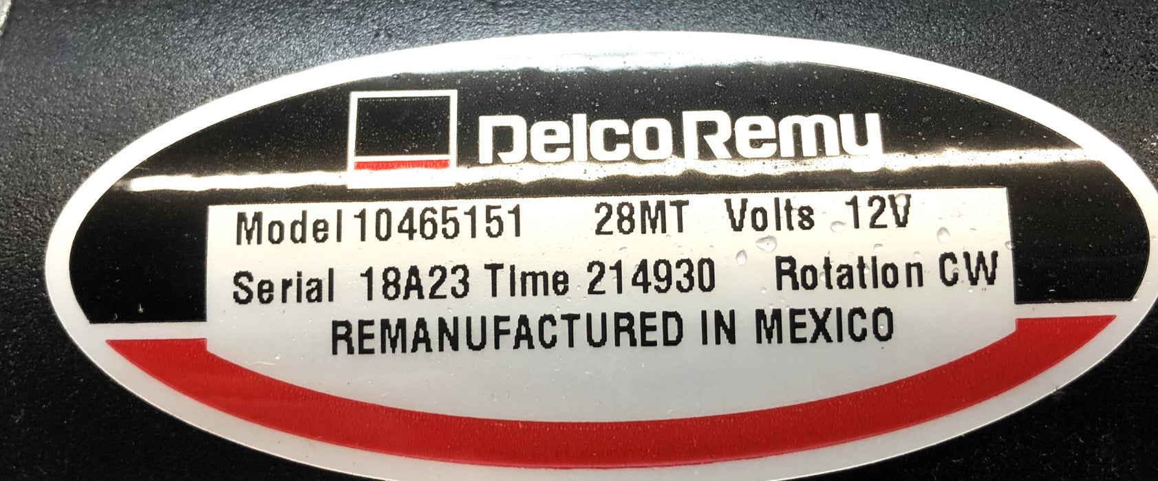 Delco Remy Starter Motor 10465151 REMANUFACTURED