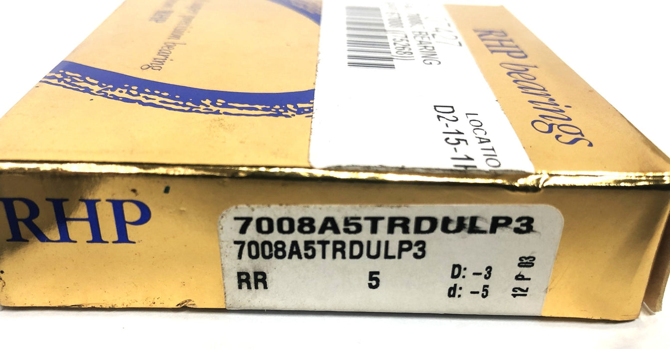 RHP Angular Contact Ball Bearing 7008A5TRDULP3 NOS