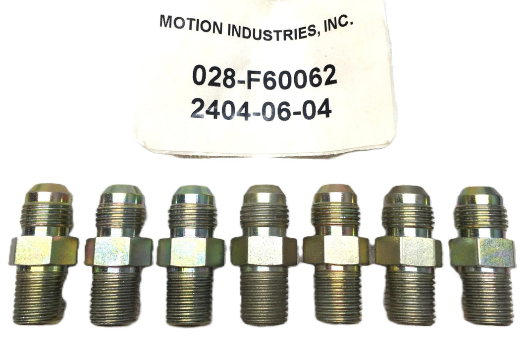 Motion Industries 9/16" x 9/16"JIC 2404-06-04 (028-F60062) [Lot of 7] NOS