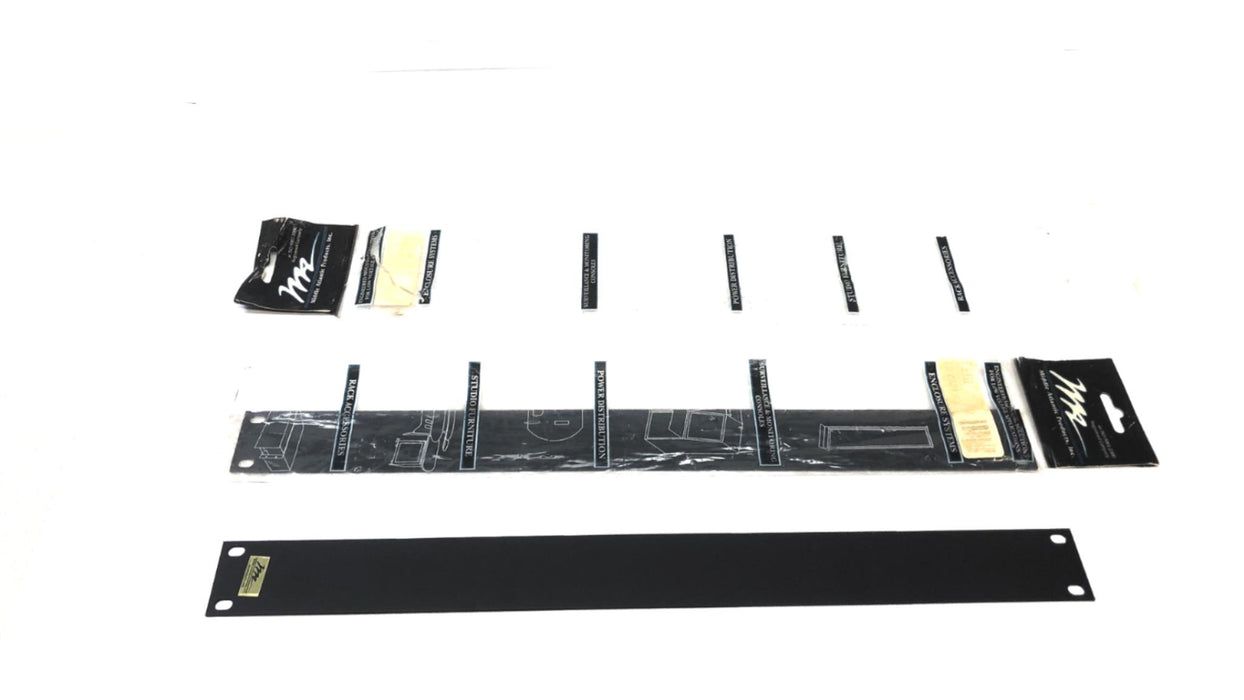 Middle Atlantic Products Black Blank Steel Rack Panel FEB1 [Lot of 2] NOS