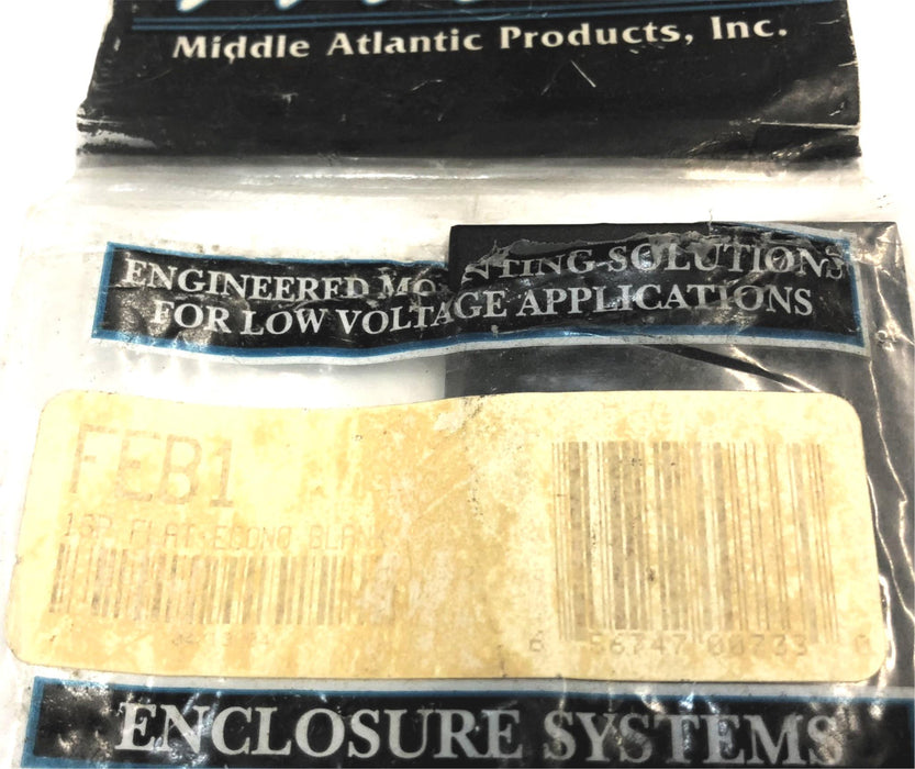 Middle Atlantic Products Black Blank Steel Rack Panel FEB1 [Lot of 2] NOS