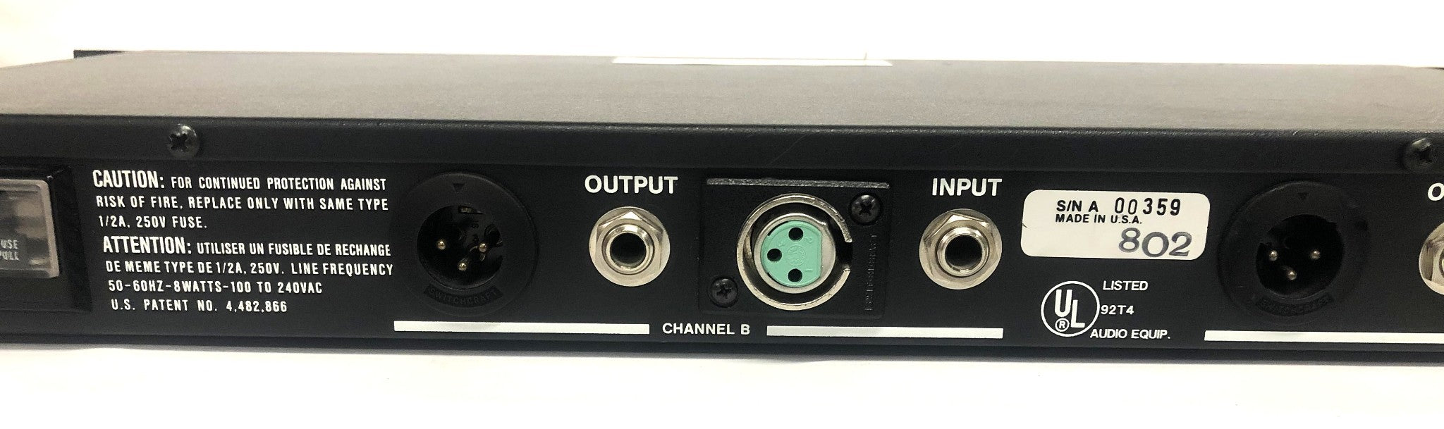 Barcus-Berry Electronics Rackmount Sonic Maximizer 802 No Power Cord USED