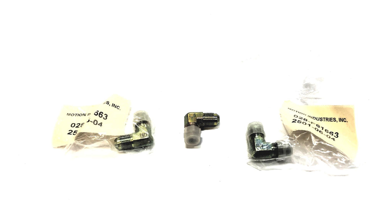 Motion Industries Compression Fitting 2501-06-04 (028-F61663) [Lot of 3] NOS