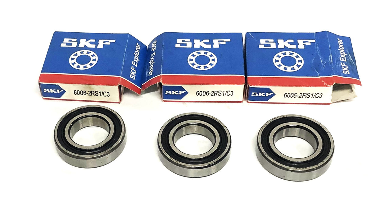 SKF Explorer Bearing 6006-2RS1/C3 [Lot of 3] NOS
