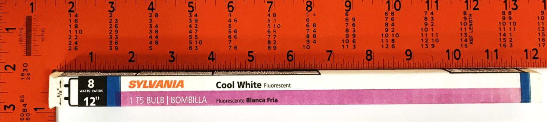Sylvania Preheat Cool White Fluorescent Lamp F8T5/CW [Lot of 22] NOS
