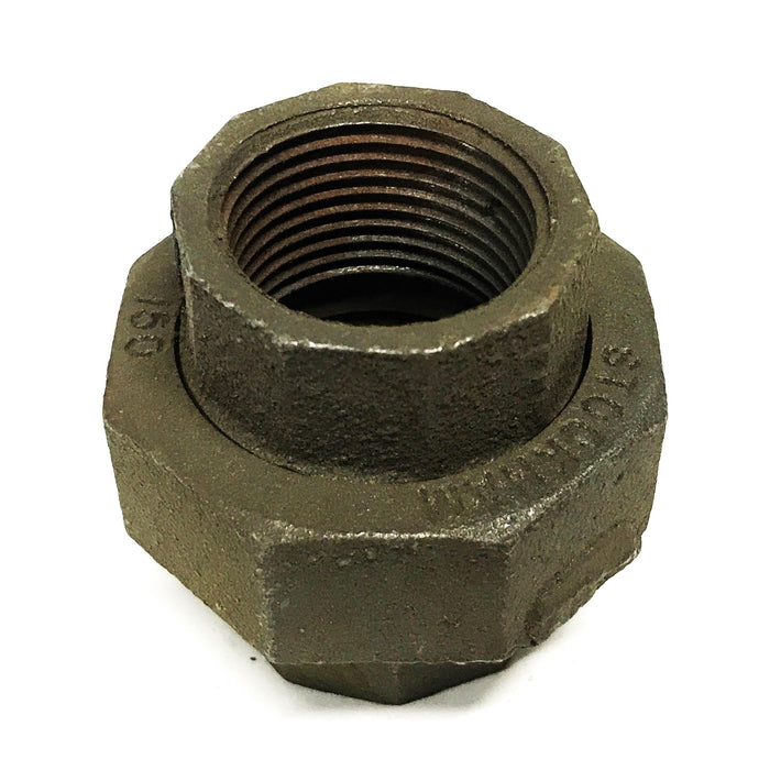 Stockham 1 inch Female Black Iron Union Coupling 150-1 [Lot of 6] NOS