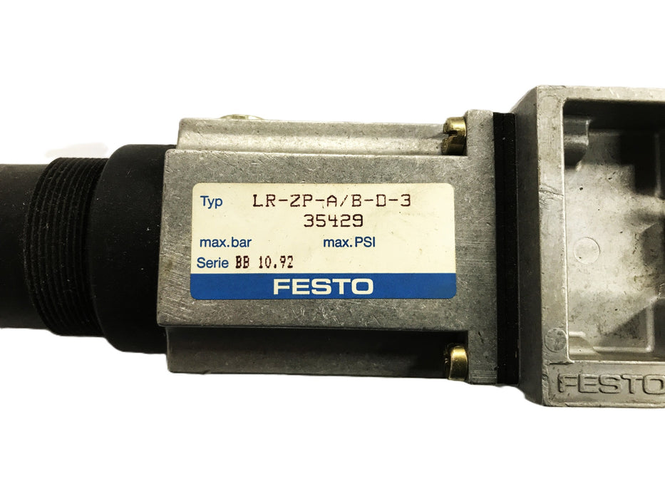 Festo Intermediate Pressure Regulator Plate LR-ZP-A/B-D-3-35429 NOS
