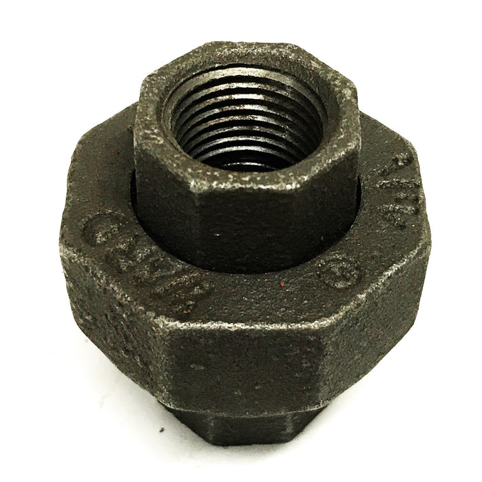Ward 1/2 inch Female Black Iron Union Coupling 250-1/2 [Lot of 3] NOS