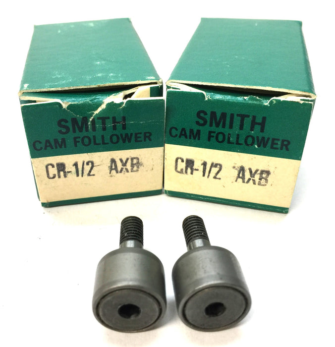 Smith Cam Follower Bearing without Zerk Fitting CR-1/2 AXB [Lot of 2] NOS