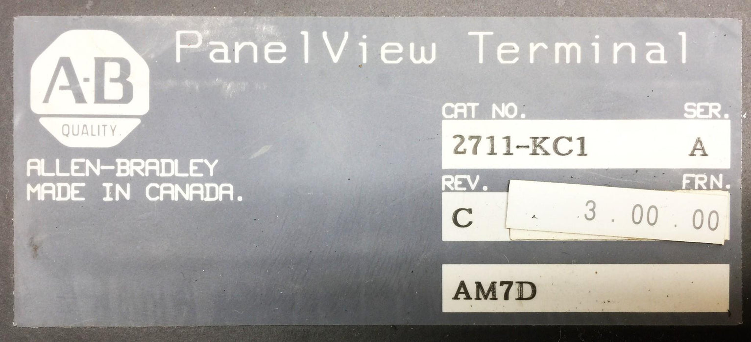 Allen-Bradley PanelView Terminal Monitor 2711-KC1 Ser.A/Rev.C FRN. 3.00.00 USED