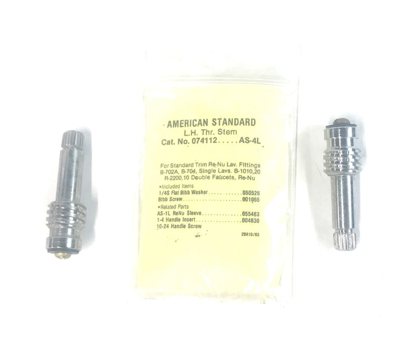 Sexauer/American Standard L.H. Threaded Stem 074112 (AS-4L) [Lot of 2] NOS