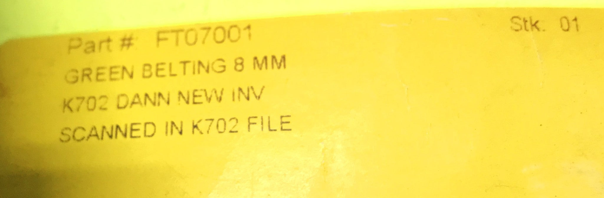 Unbranded 8MM OD Approx 30 Feet OAL Green Round Belting FT07001 NOS