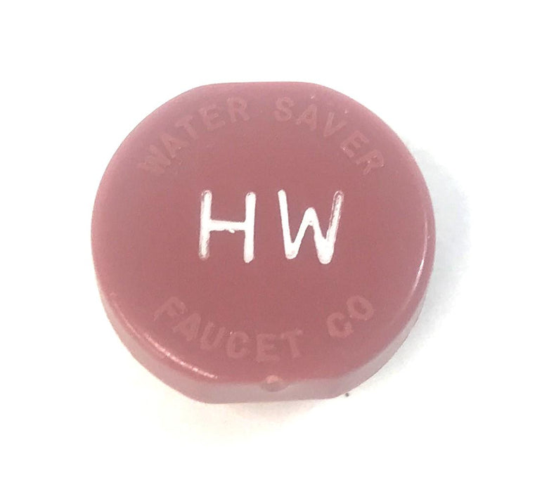 WaterSaver Faucet Co Index Button Hot Water 'HW' PA032HW [Lot of 7] NOS