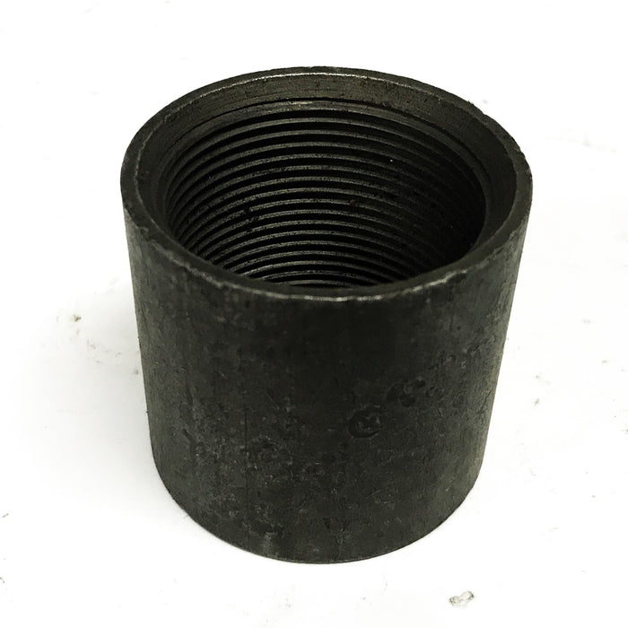 Unbranded 1-1/2 inch Black Steel Straight Pipe Coupling [Lot of 5] NOS