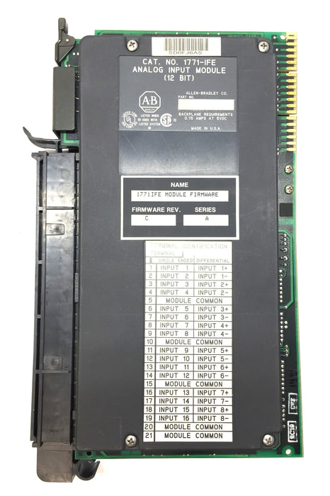 Allen-Bradley 12-Bit Analog Input Module Firm Rev.C / Ser.A 1771-IFE USED