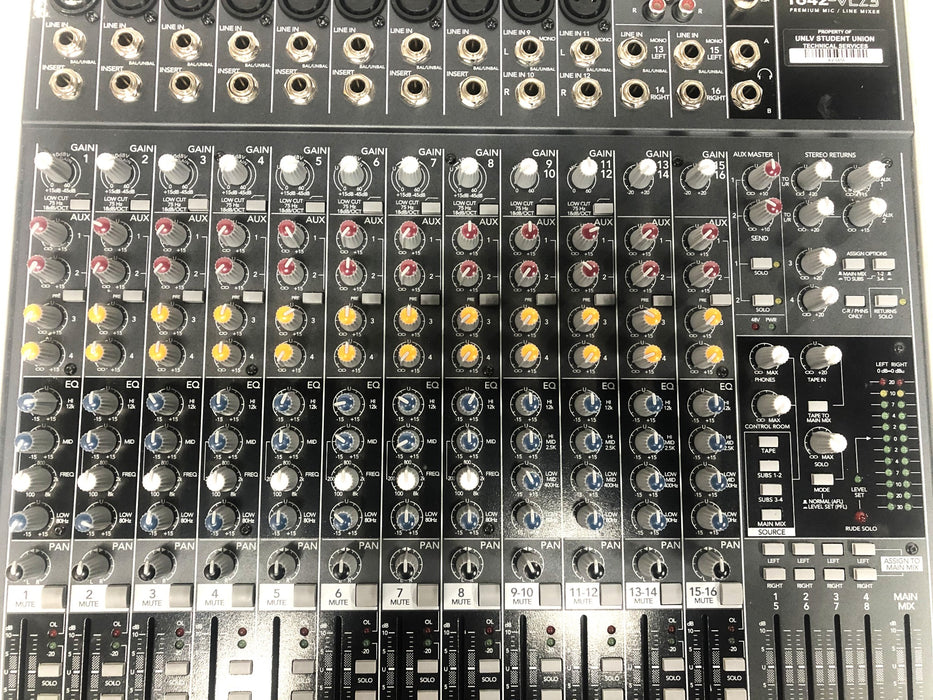 Mackie Control Premium MIC/LINE Mixer 1642-VLZ3 No Power Supply USED