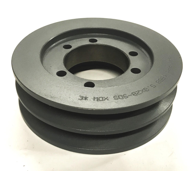 TB Wood's 2-Groove V-Belt Pulley/Sheave 5.0X2B-SDS NOS
