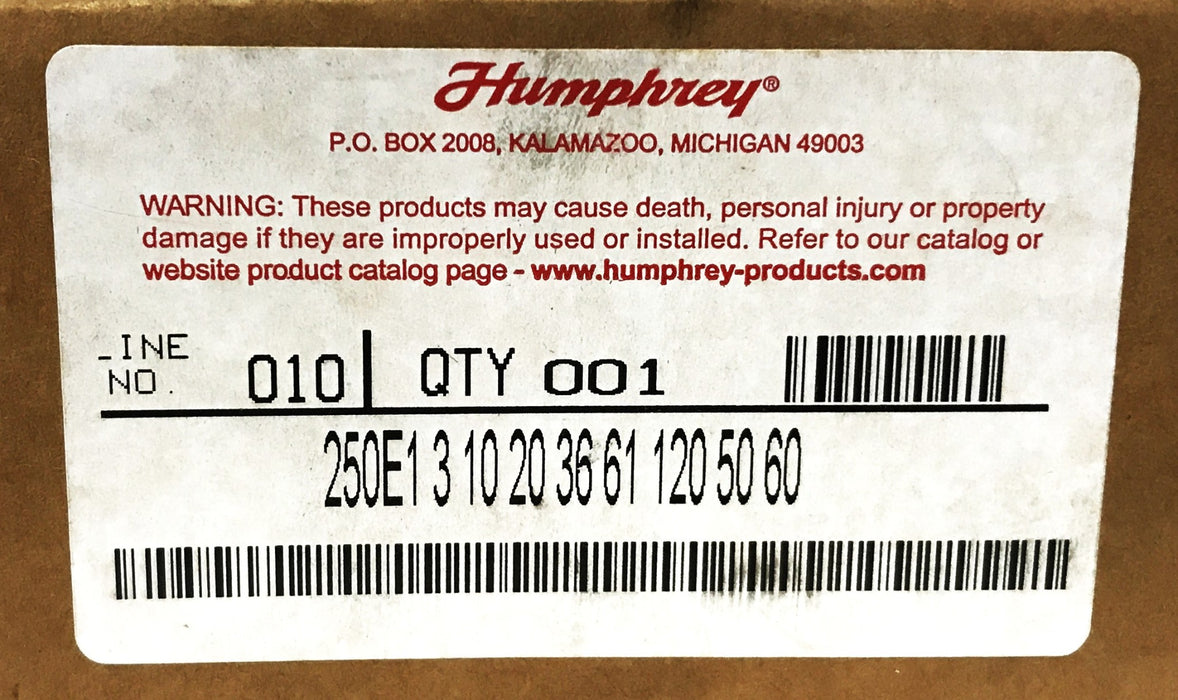 Humphrey 3-Way Solenoid Valve 250E1310203661-1205060