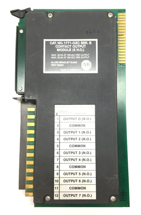 Allen-Bradley Contact Output Module (8 N.O) 1771-OZC Ser.B USED