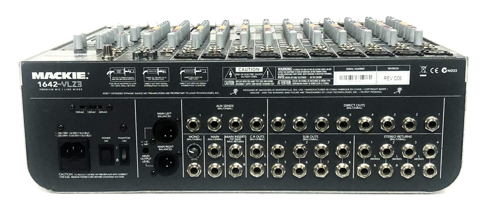 Mackie Control Premium MIC/LINE Mixer 1642-VLZ3 No Power Supply