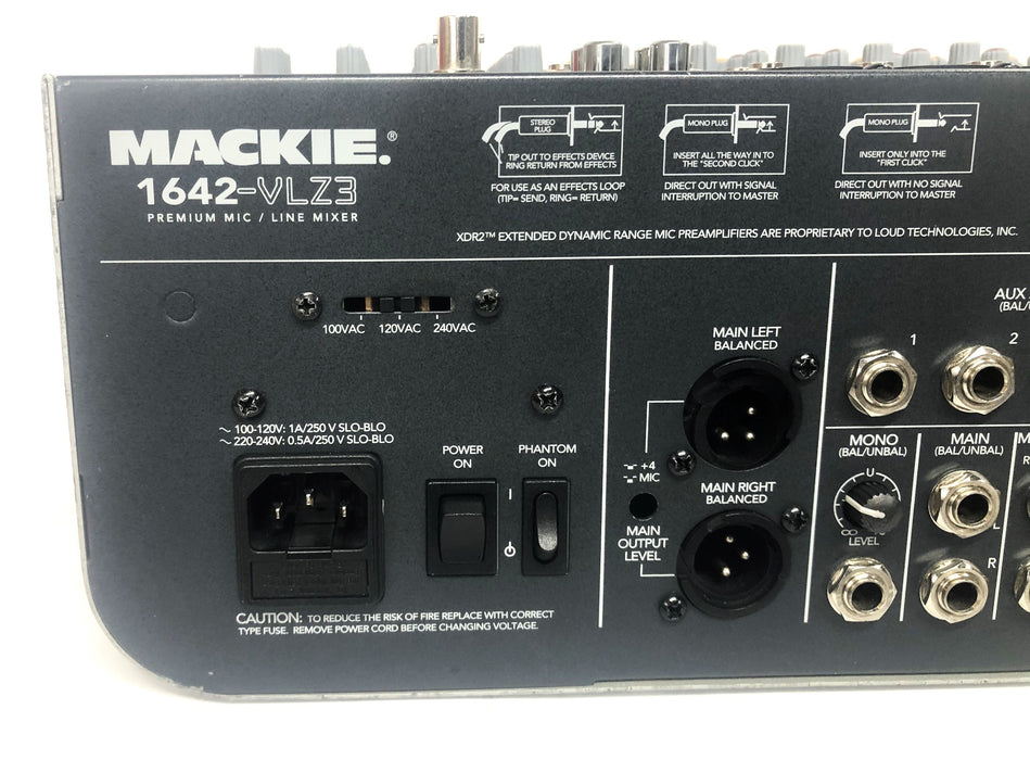Mackie Control Premium MIC/LINE Mixer 1642-VLZ3 No Power Supply USED