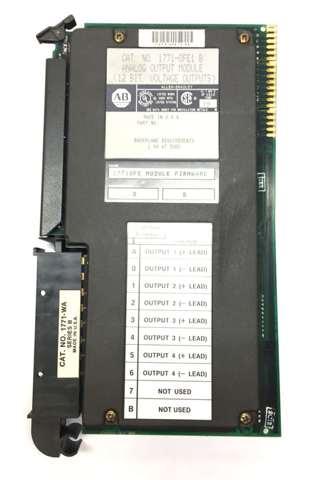 Allen-Bradley 12-Bit Analog Output Module 1771-OFE1 B Firmware Rev.B/Ser.B USED