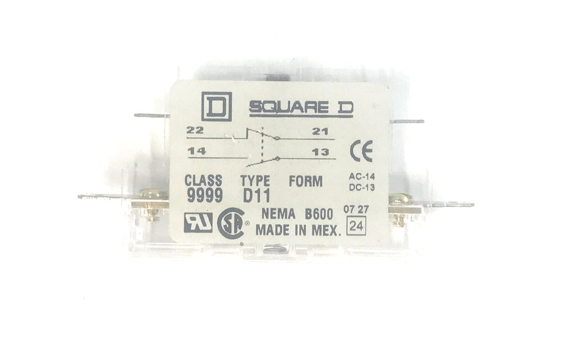 Square D Class 9999 Type D11 Contactor 9999D11 NOS