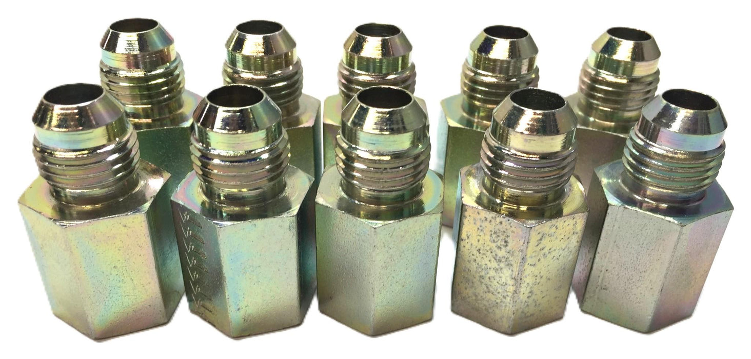 Danfoss 1/4" Female NPTF 3/8" Male JIC 2022-4-6S Straight Adapter [Lot of 10]NOS