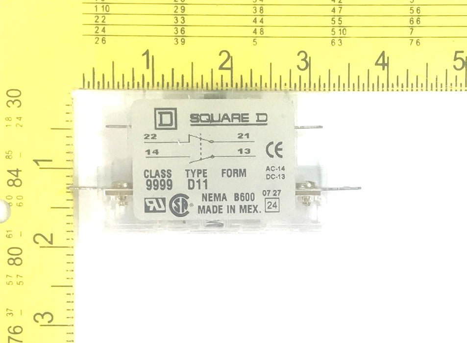 Square D Class 9999 Type D11 Contactor 9999D11 NOS