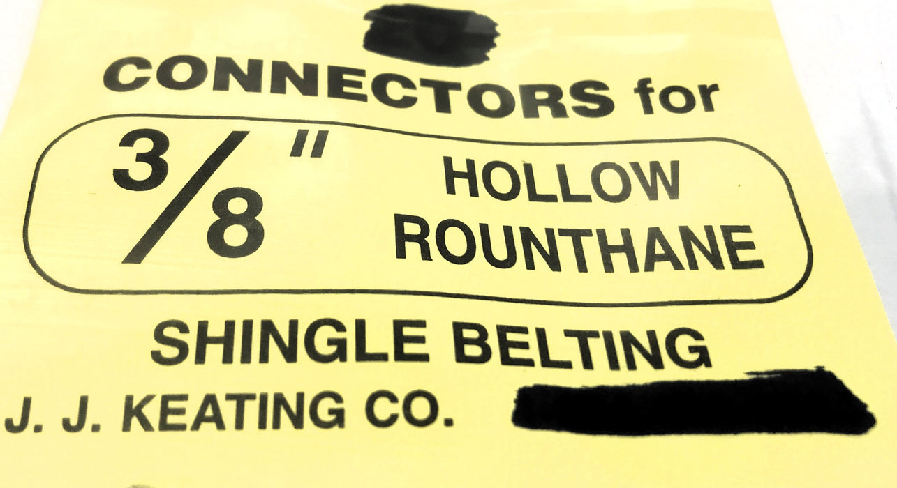 Shingle Belting 3/8" Round Belt Connector [Lot of 45] NOS
