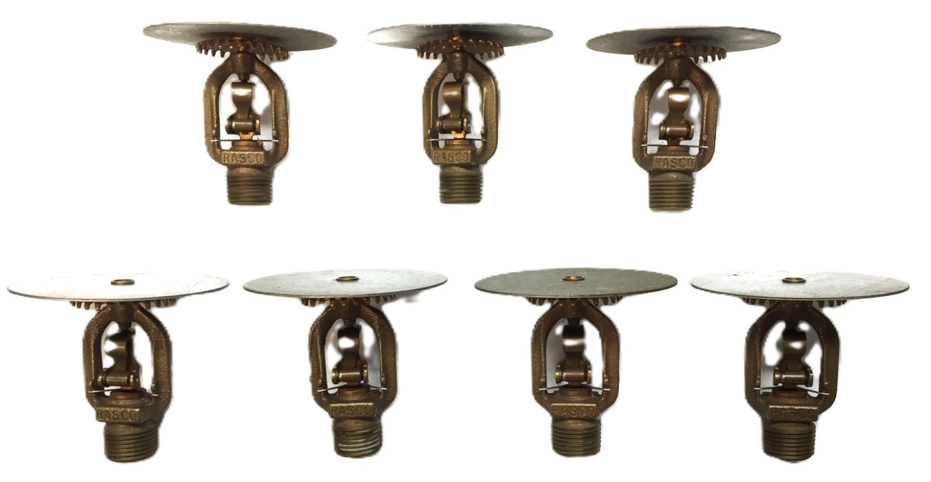 Rasco Brass Pendant Fire Sprinkler with Water Shield Model G [Lot of 7] NOS