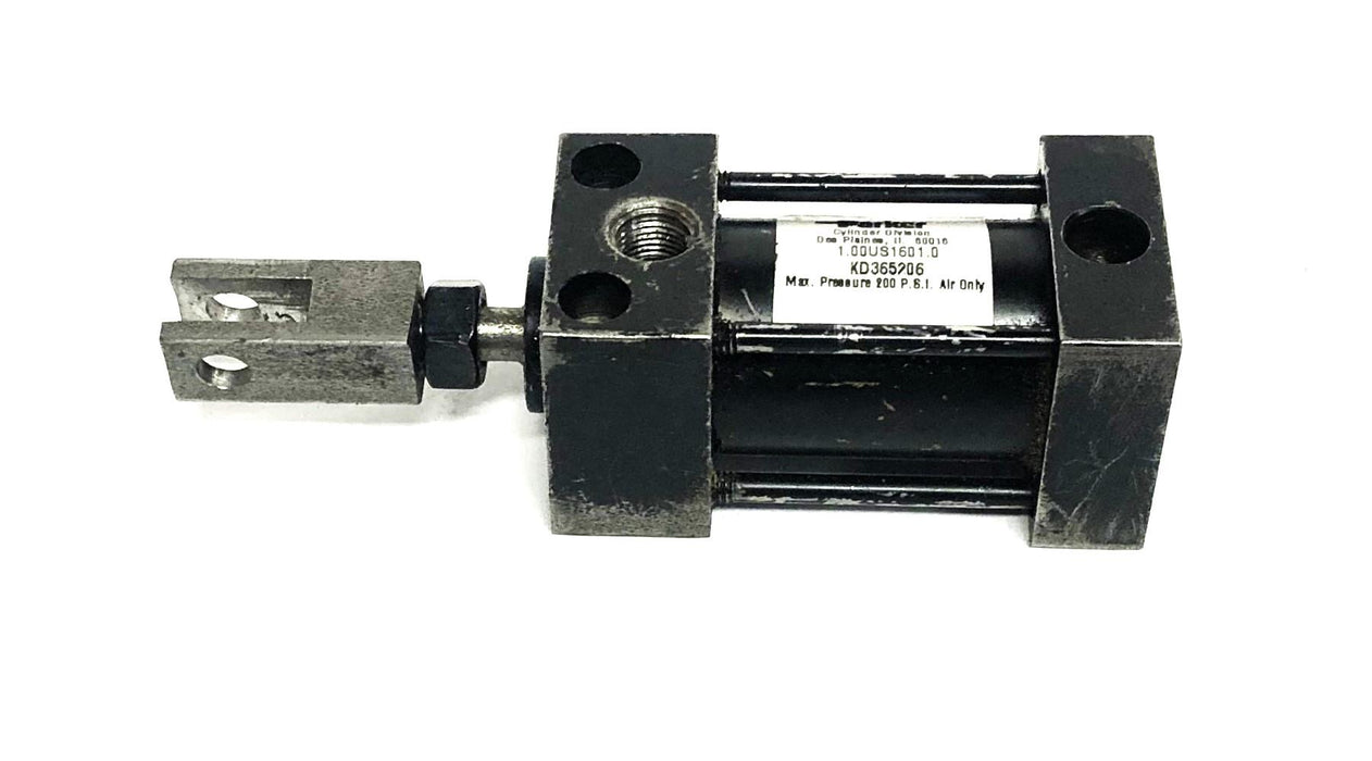 Parker 200PSI Max Air Only Pneumatic Cylinder 1.00US1601.0 (KD365206) USED
