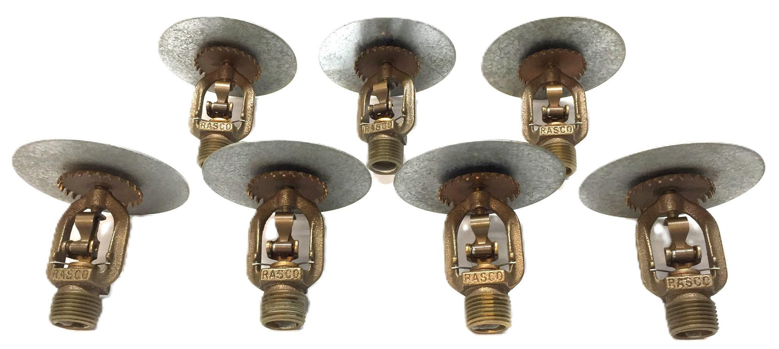 Rasco Brass Pendant Fire Sprinkler with Water Shield Model G [Lot of 7] NOS
