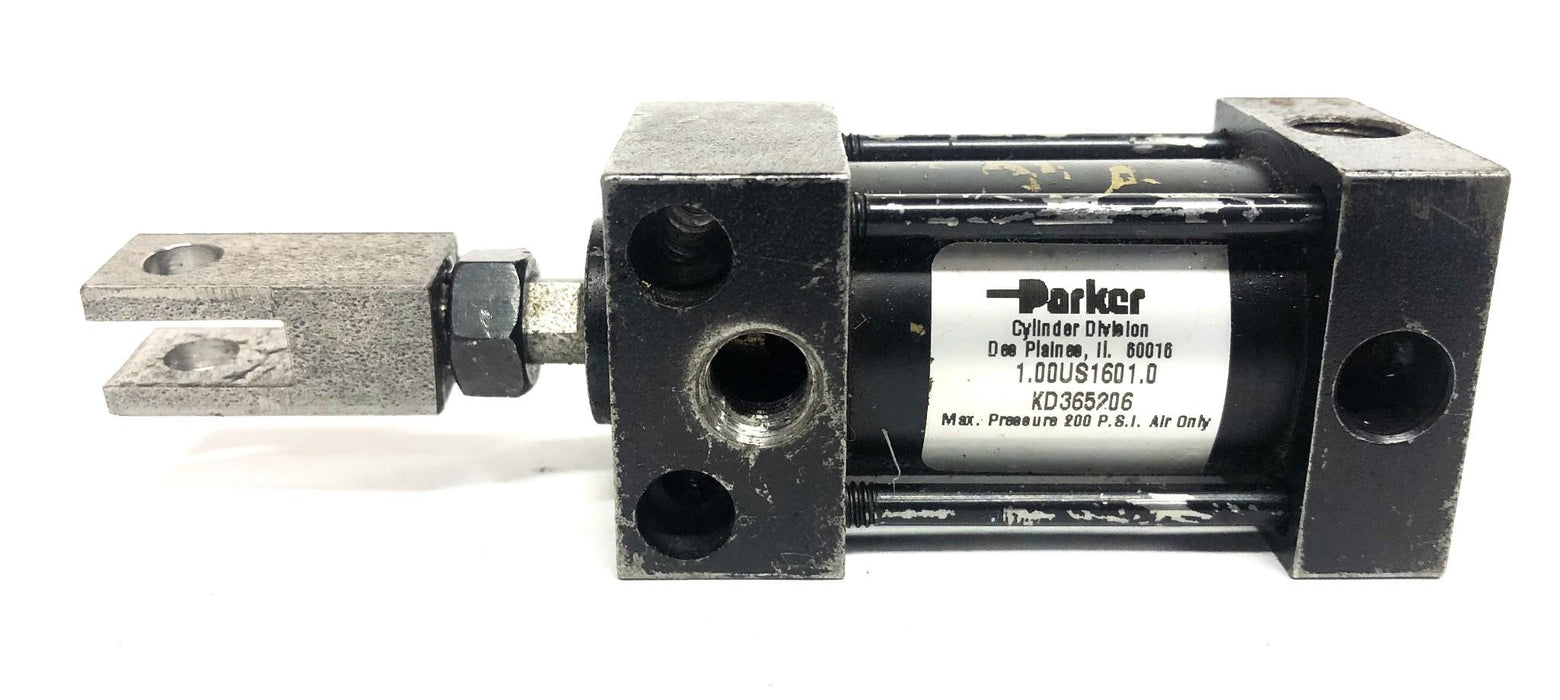Parker 200PSI Max Air Only Pneumatic Cylinder 1.00US1601.0 (KD365206) USED