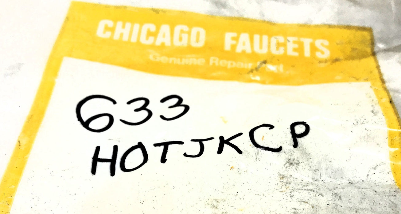 Chicago Faucets Four Cross Hot Handle W/ Red Washer (No Screw) 633 HOTJKCP NOS
