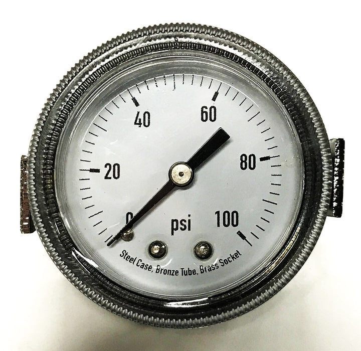 Unbranded 2 inch Panel Mount U-Clamp Pressure Gauge 4CEY8 [Lot of 2] NOS