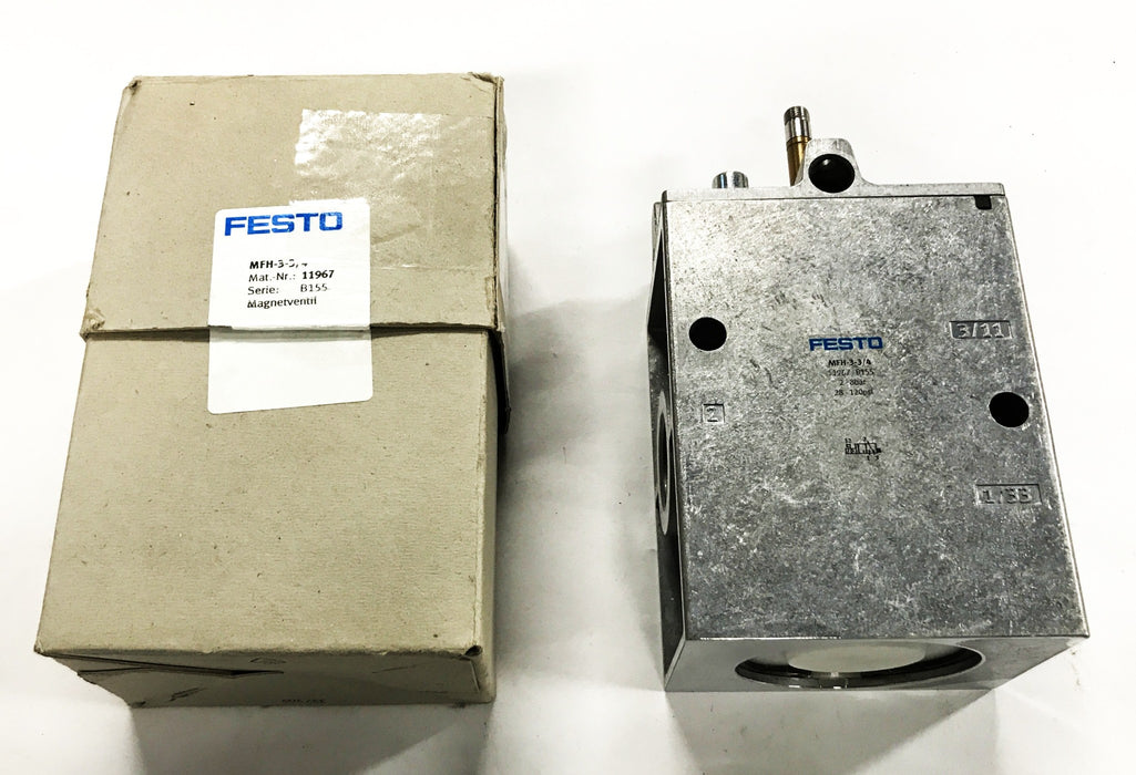Festo Series B155 (MFH-3-3/4 inch) Solenoid Valve 11967 NOS