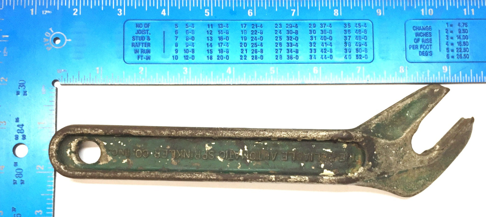 The Reliable Automatic Sprinkler Green Fire Sprinkler Wrench USED