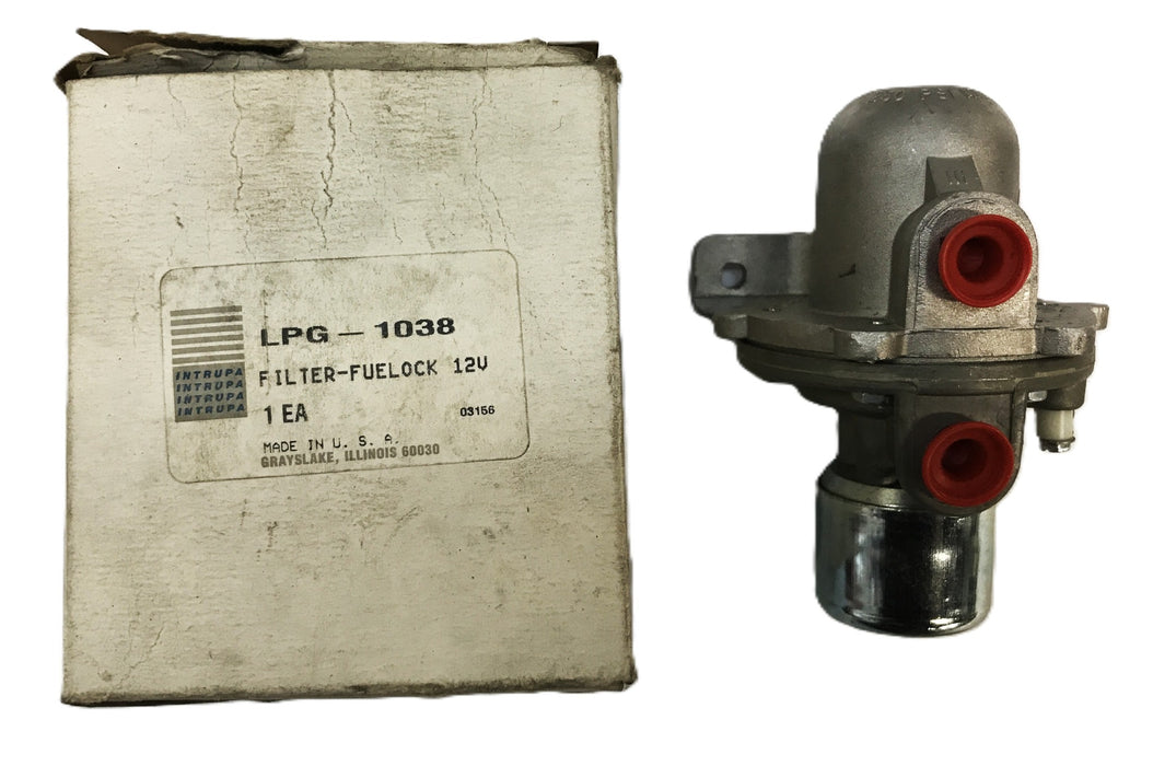 Intrupa Forklift Fuel Lock Filter 12 volt LPG-1038 NOS