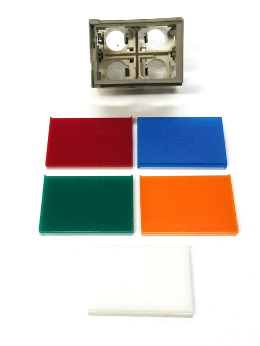 Omron Lighted Push-Button Switch Assembly with Multi-Colored Cover A3PJ-5502 NOS